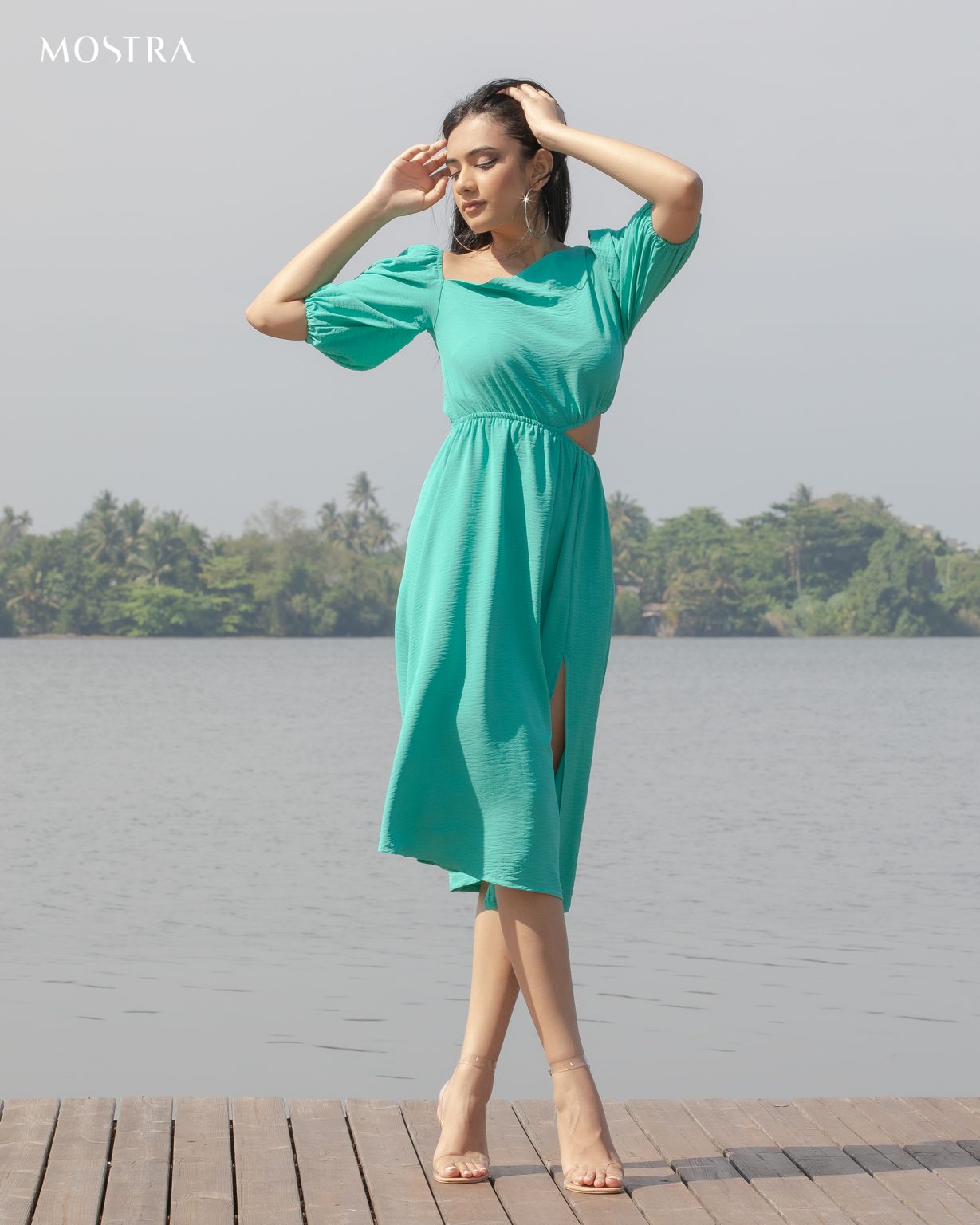 Minty Garden Midi Dress main image 1