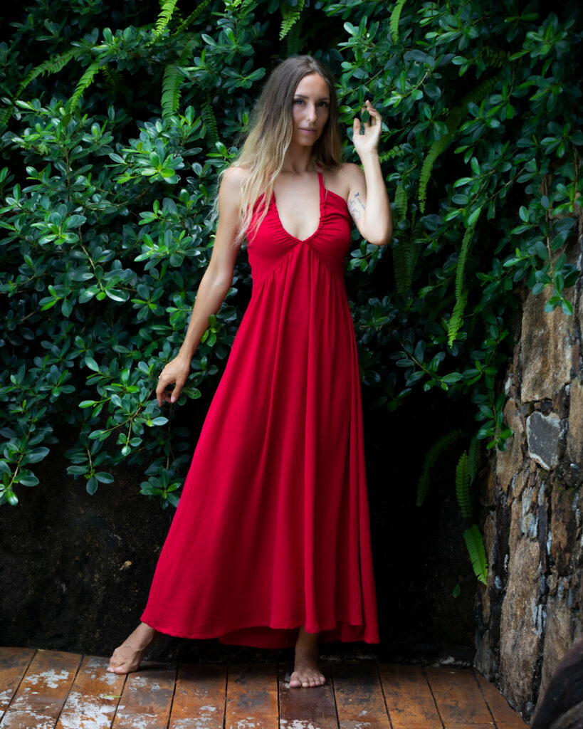 Openwork Halter Neck Sweater Dress